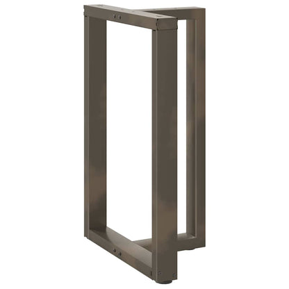 Gambe Tavolo Bar Forma T 2 pz Naturale 60x35x(91-92)cm Acciaio