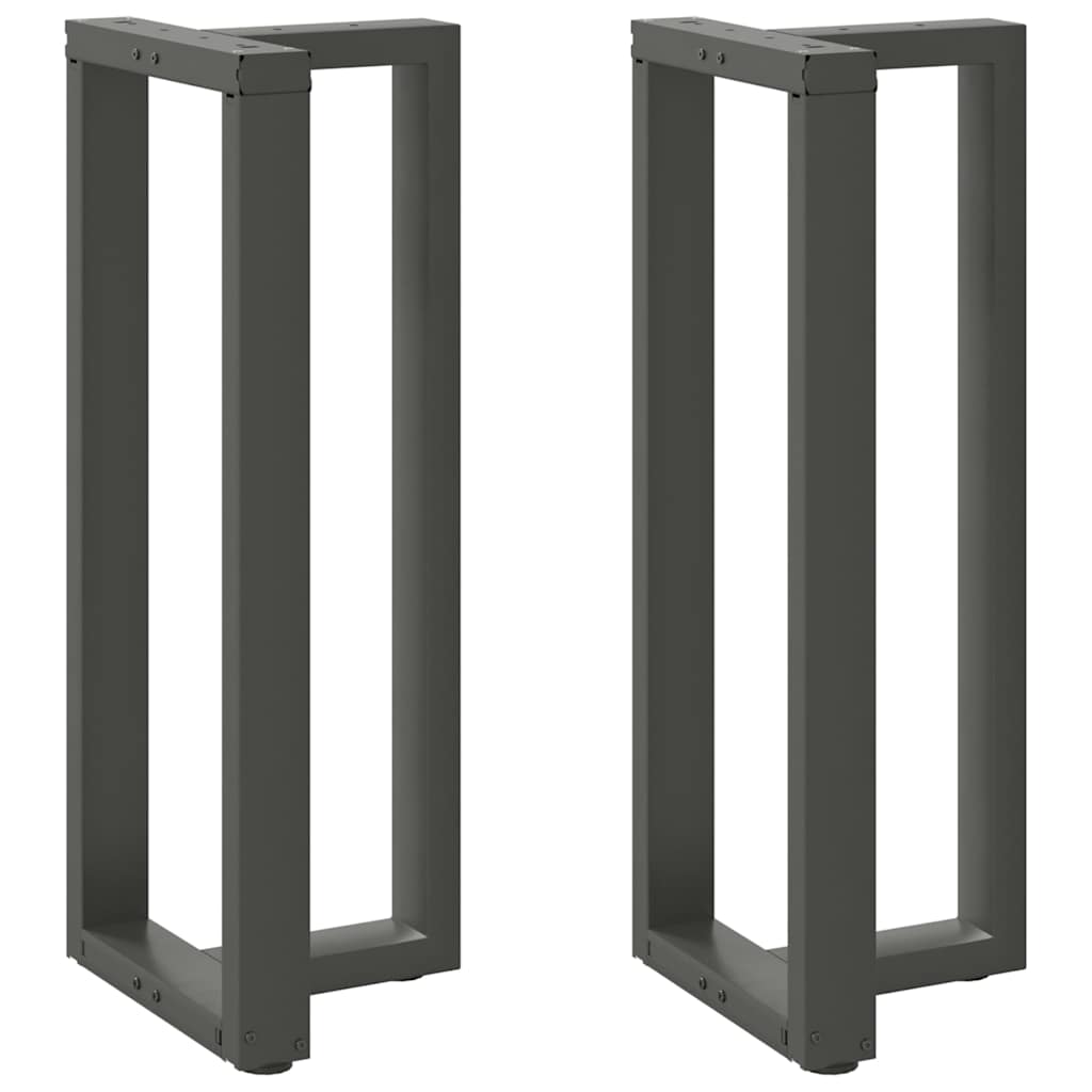 Gambe per tavolo da bar a forma di T 2 pz Antracite 40x35x(100-101) cm Acciaio