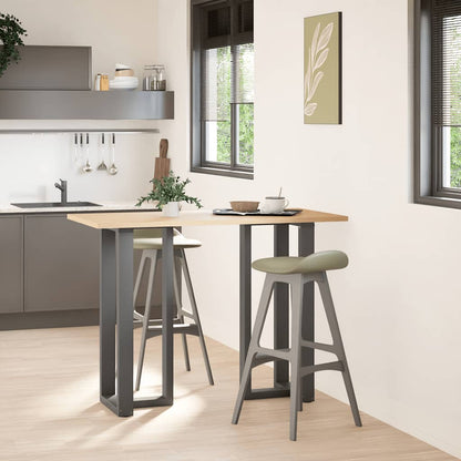 Gambe per tavolo da bar a forma di T 2 pz Antracite 40x35x(100-101) cm Acciaio
