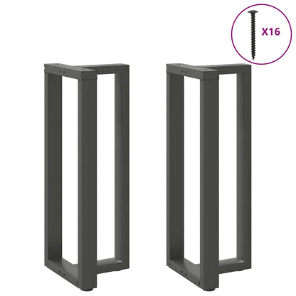 Gambe per tavolo da bar a forma di T 2 pz Antracite 40x35x(100-101) cm Acciaio