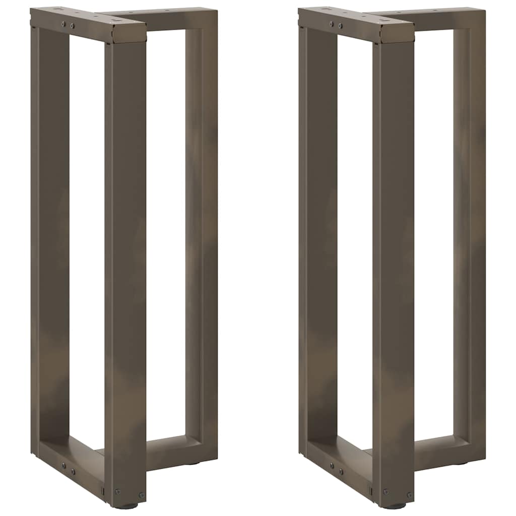 Gambe Tavolo Bar a T 2 pz Naturale 40x35x(100-101) cm Acciaio