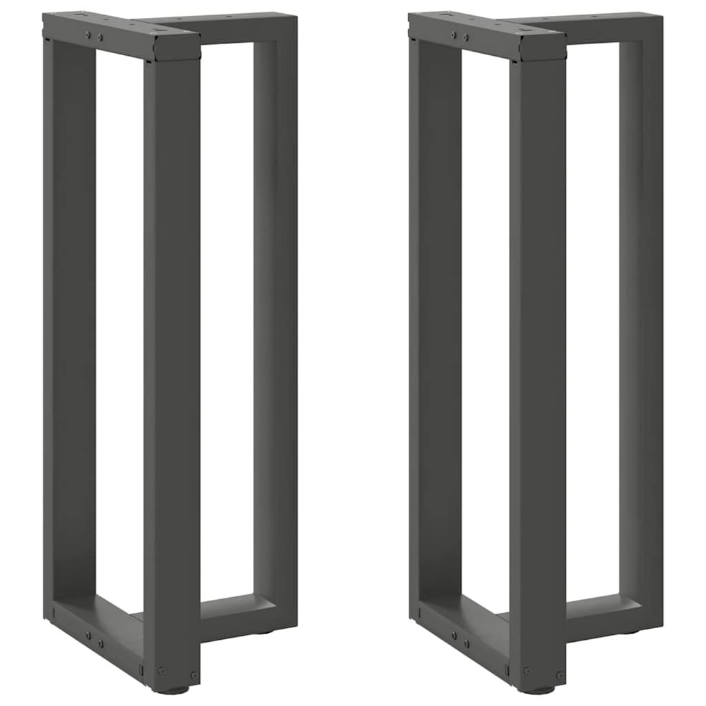 Gambe per tavolo da bar a forma di T 2 pz Antracite 50x35x(100-101) cm Acciaio