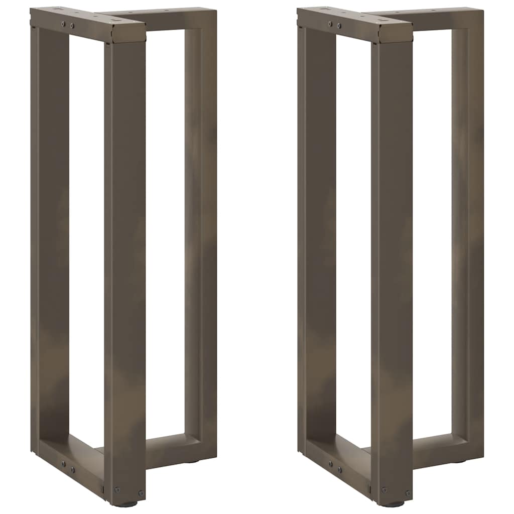 Gambe Tavolo Bar a T 2 pz Naturale 50x35x(100-101) cm Acciaio