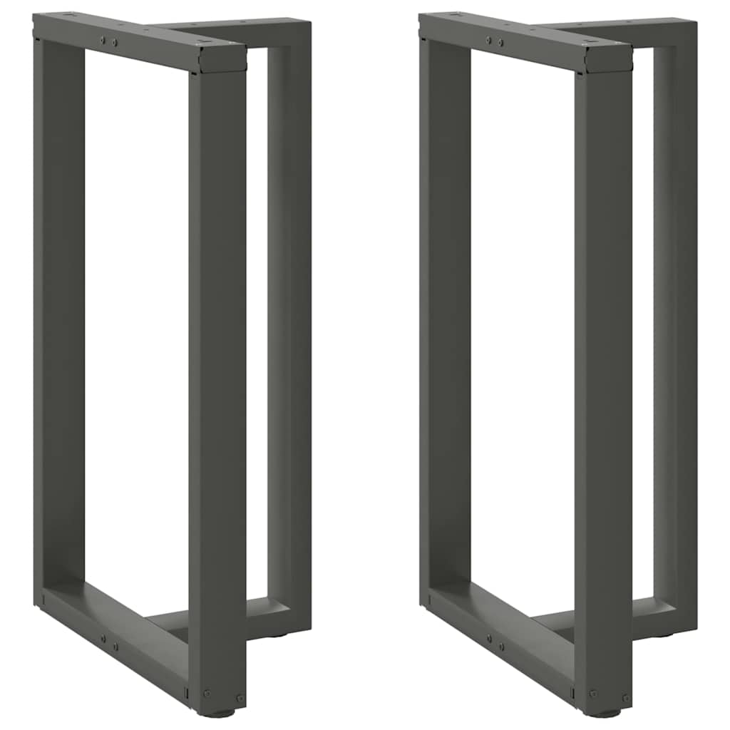 Gambe per tavolo da bar a forma di T 2 pz Antracite 60x35x(100-101) cm Acciaio