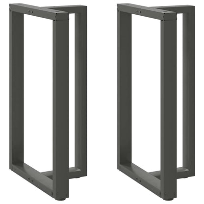 Gambe per tavolo da bar a forma di T 2 pz Antracite 60x35x(100-101) cm Acciaio