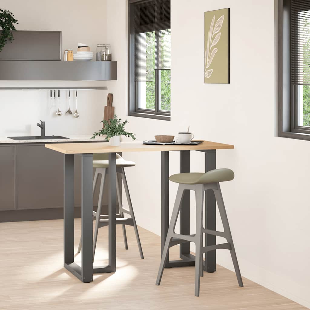Gambe per tavolo da bar a forma di T 2 pz Antracite 60x35x(100-101) cm Acciaio