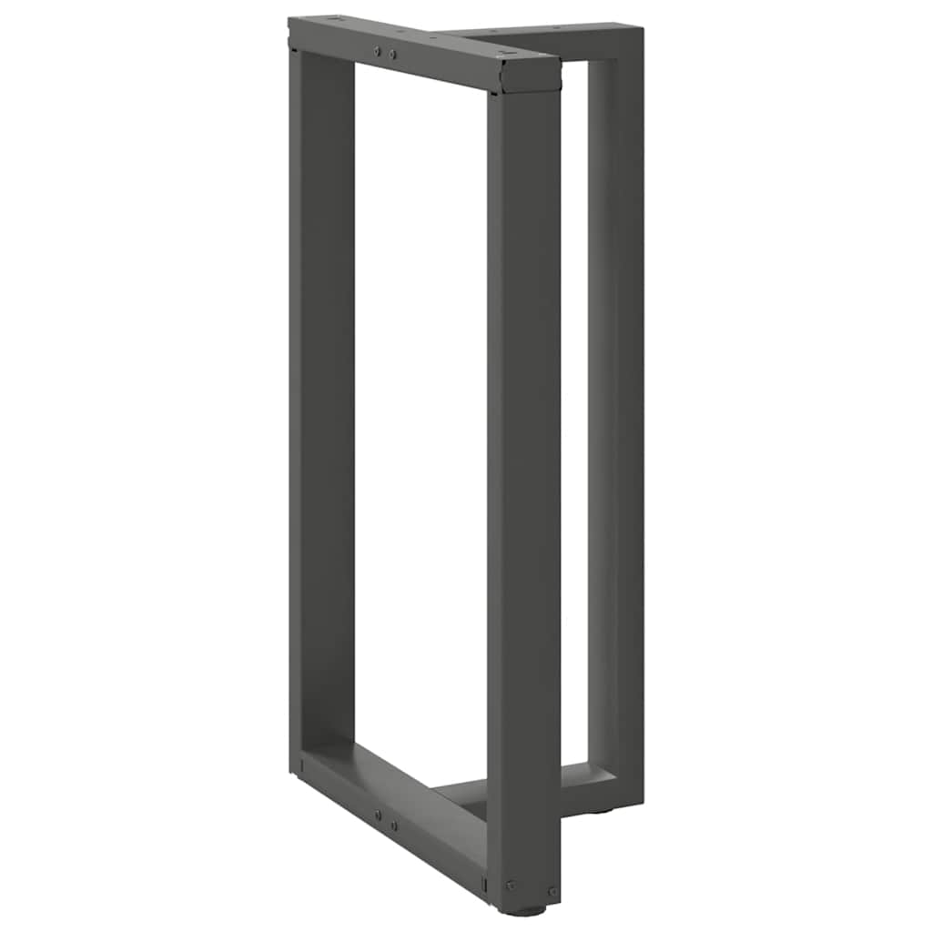 Gambe per tavolo da bar a forma di T 2 pz Antracite 60x35x(100-101) cm Acciaio