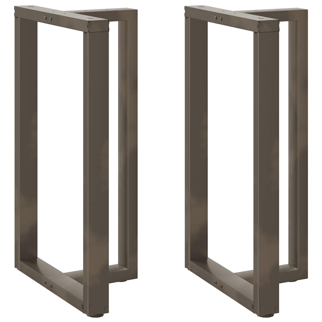 Gambe Tavolo Bar a T 2 pz Naturale 60x35x(100-101) cm Acciaio
