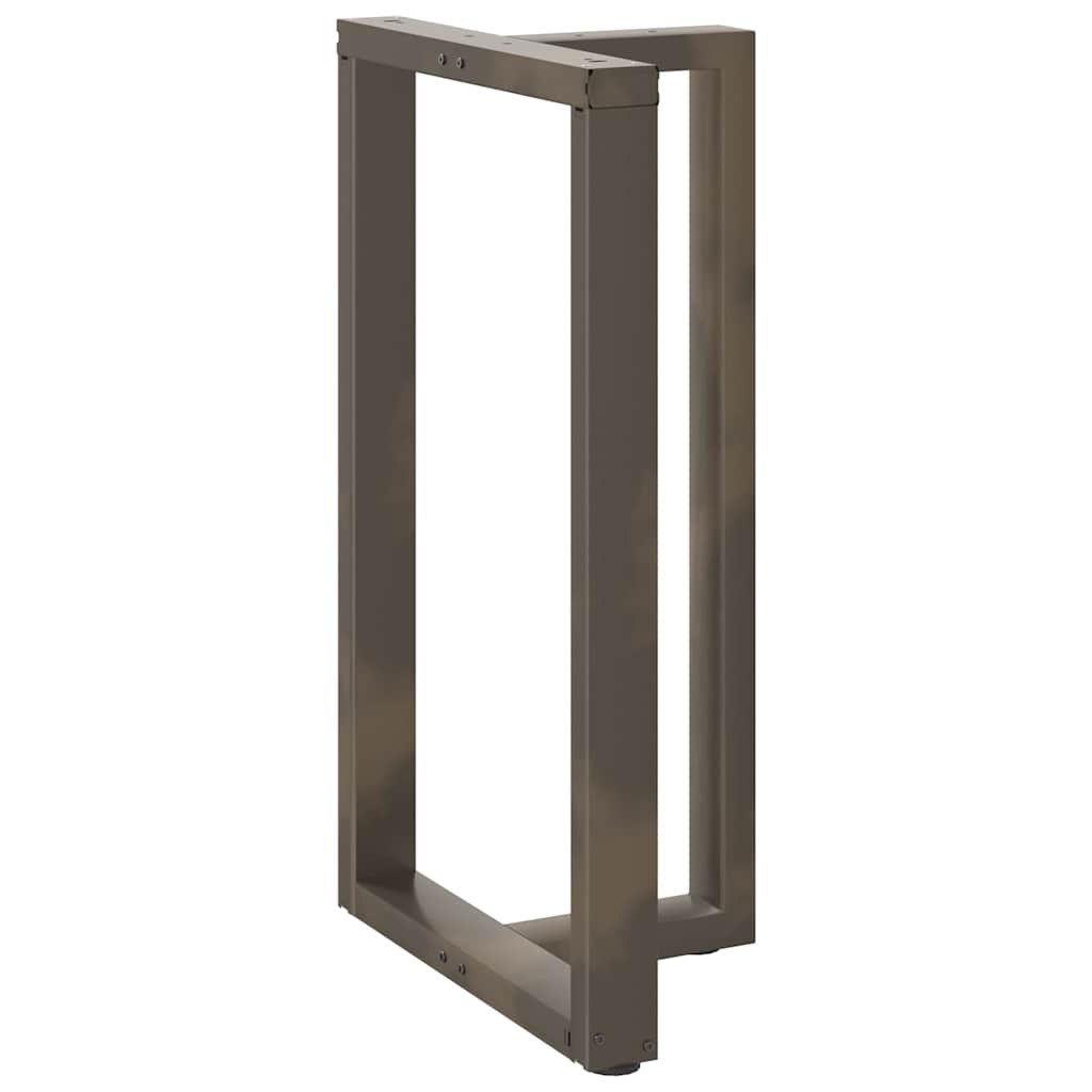 Gambe Tavolo Bar a T 2 pz Naturale 60x35x(100-101) cm Acciaio