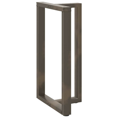Gambe Tavolo Bar a T 2 pz Naturale 60x35x(100-101) cm Acciaio