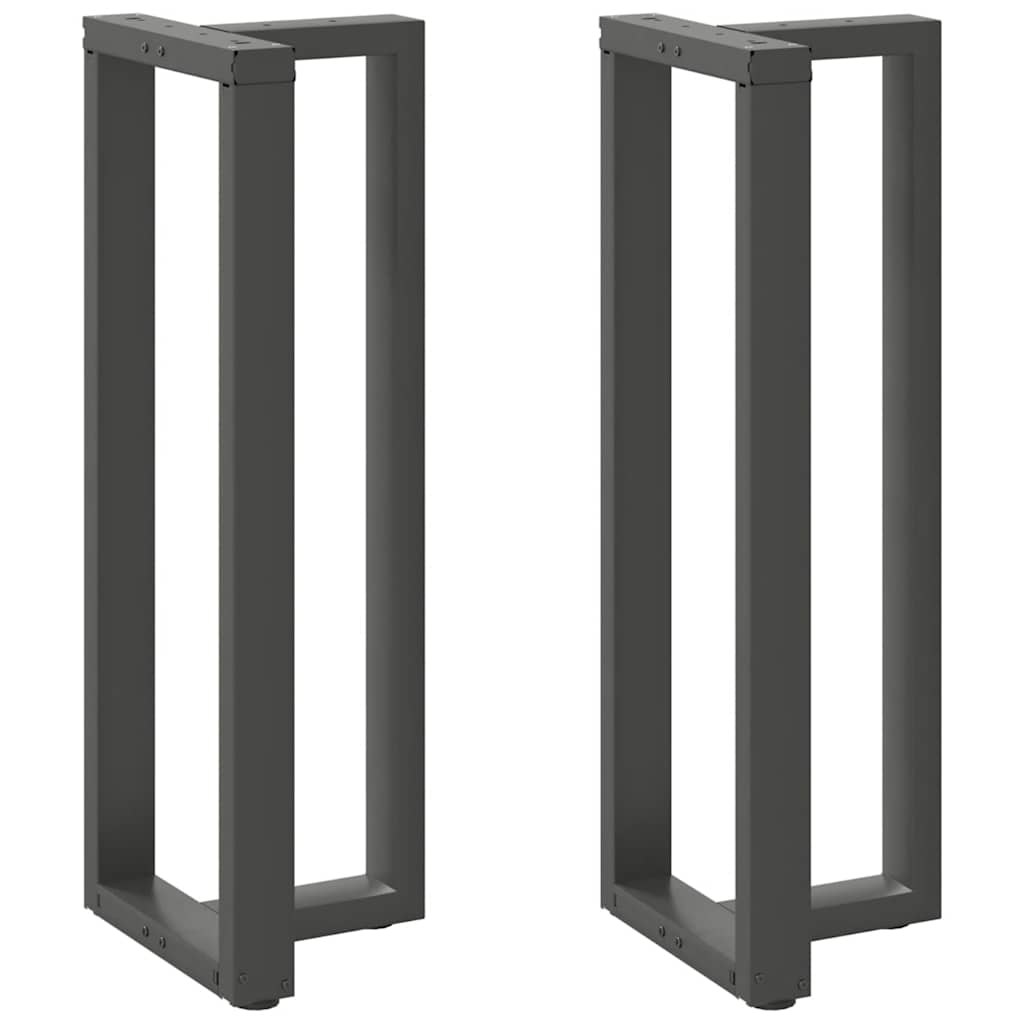 Gambe per tavolo da bar a forma di T 2 pz Antracite 40x35x(110-111) cm Acciaio