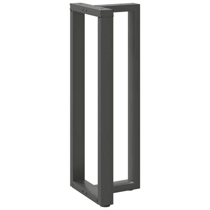 Gambe per tavolo da bar a forma di T 2 pz Antracite 40x35x(110-111) cm Acciaio