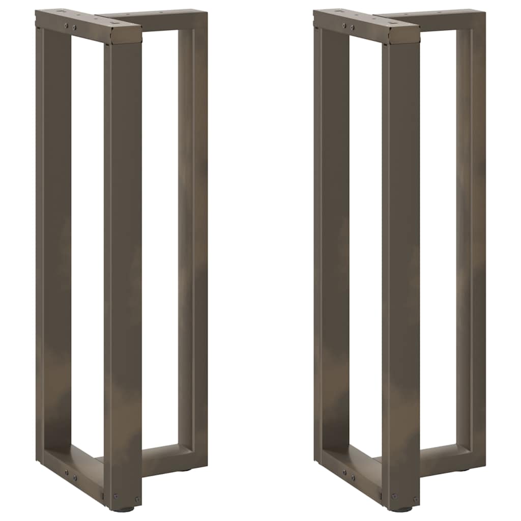 Gambe Tavolo Bar a T 2 pz Naturale 40x35x(111-112) cm Acciaio
