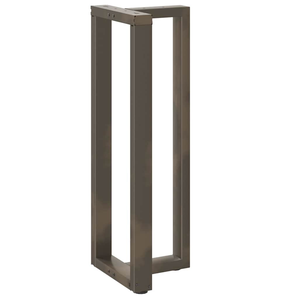Gambe Tavolo Bar a T 2 pz Naturale 40x35x(111-112) cm Acciaio