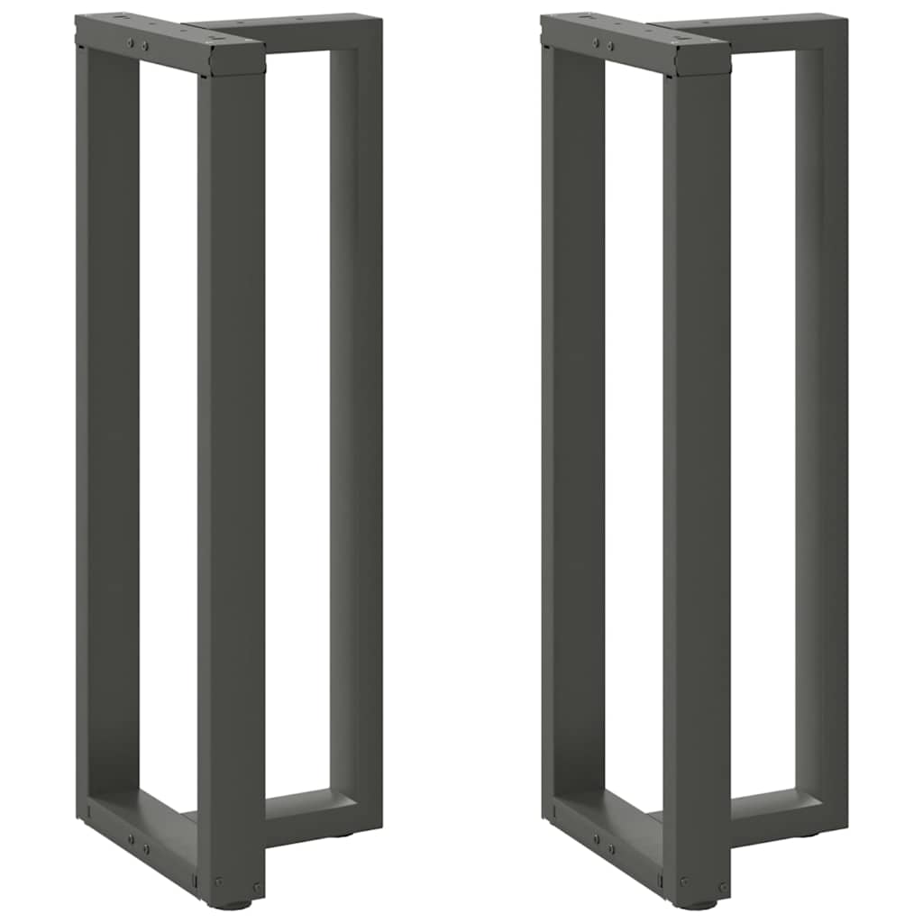 Gambe per tavolo da bar a forma di T 2 pz Antracite 50x35x(110-111) cm Acciaio