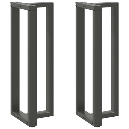 Gambe per tavolo da bar a forma di T 2 pz Antracite 50x35x(110-111) cm Acciaio