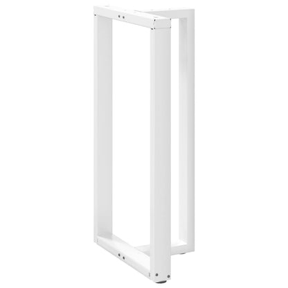 Gambe per tavolo da bar a forma di T 2 pz bianche 60x35x(110-111) cm in acciaio