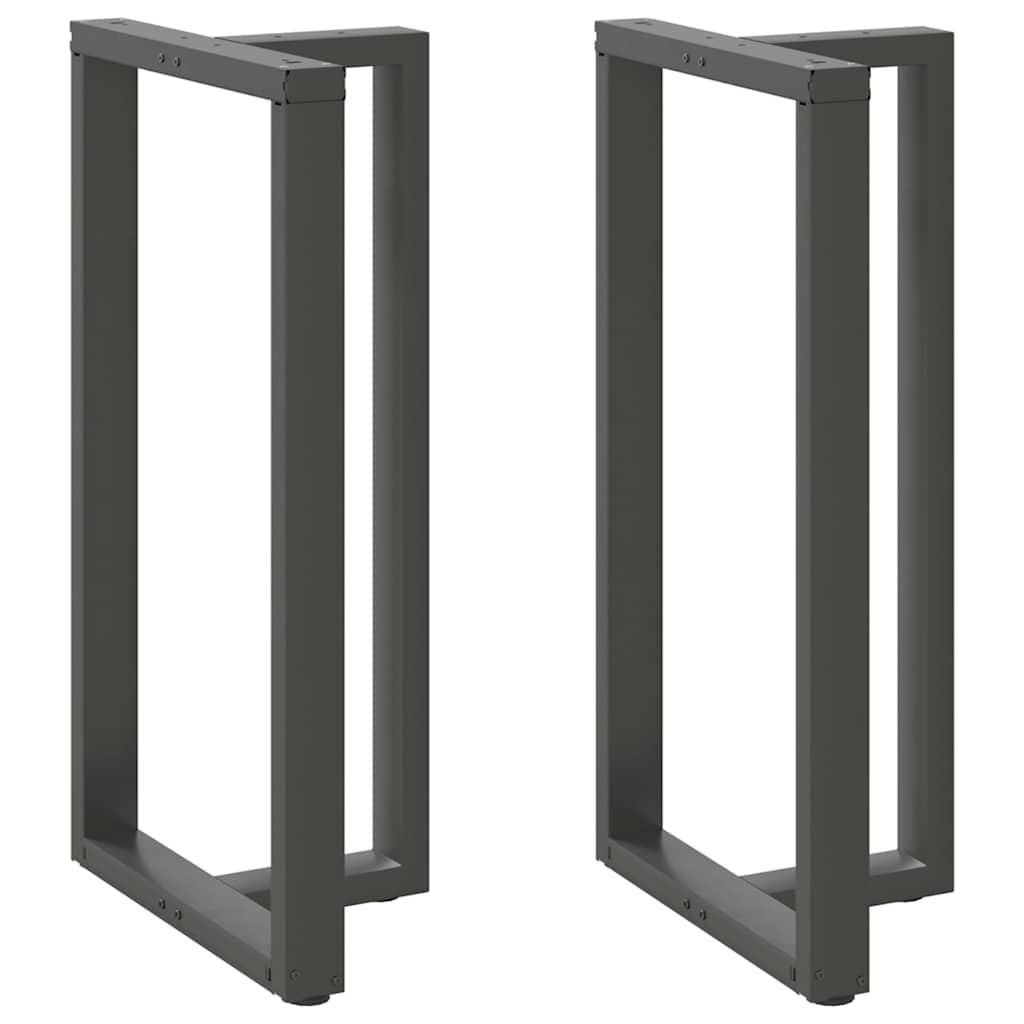 Gambe per tavolo da bar a forma di T 2 pz Antracite 60x35x(110-111) cm Acciaio