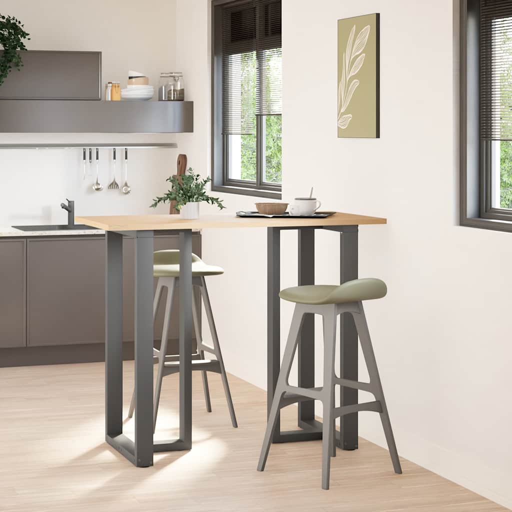 Gambe per tavolo da bar a forma di T 2 pz Antracite 60x35x(110-111) cm Acciaio