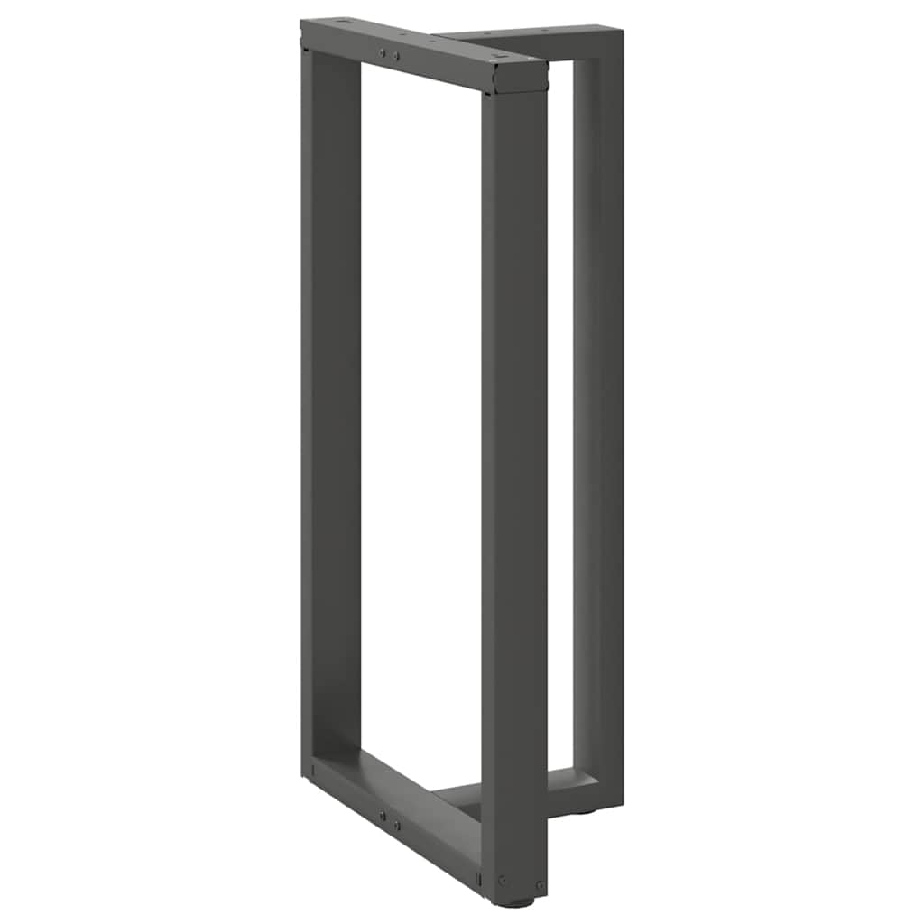 Gambe per tavolo da bar a forma di T 2 pz Antracite 60x35x(110-111) cm Acciaio