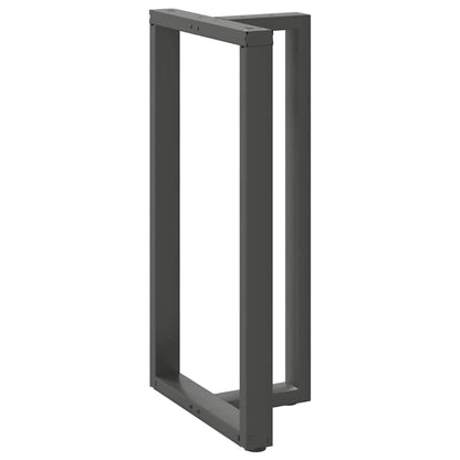 Gambe per tavolo da bar a forma di T 2 pz Antracite 60x35x(110-111) cm Acciaio