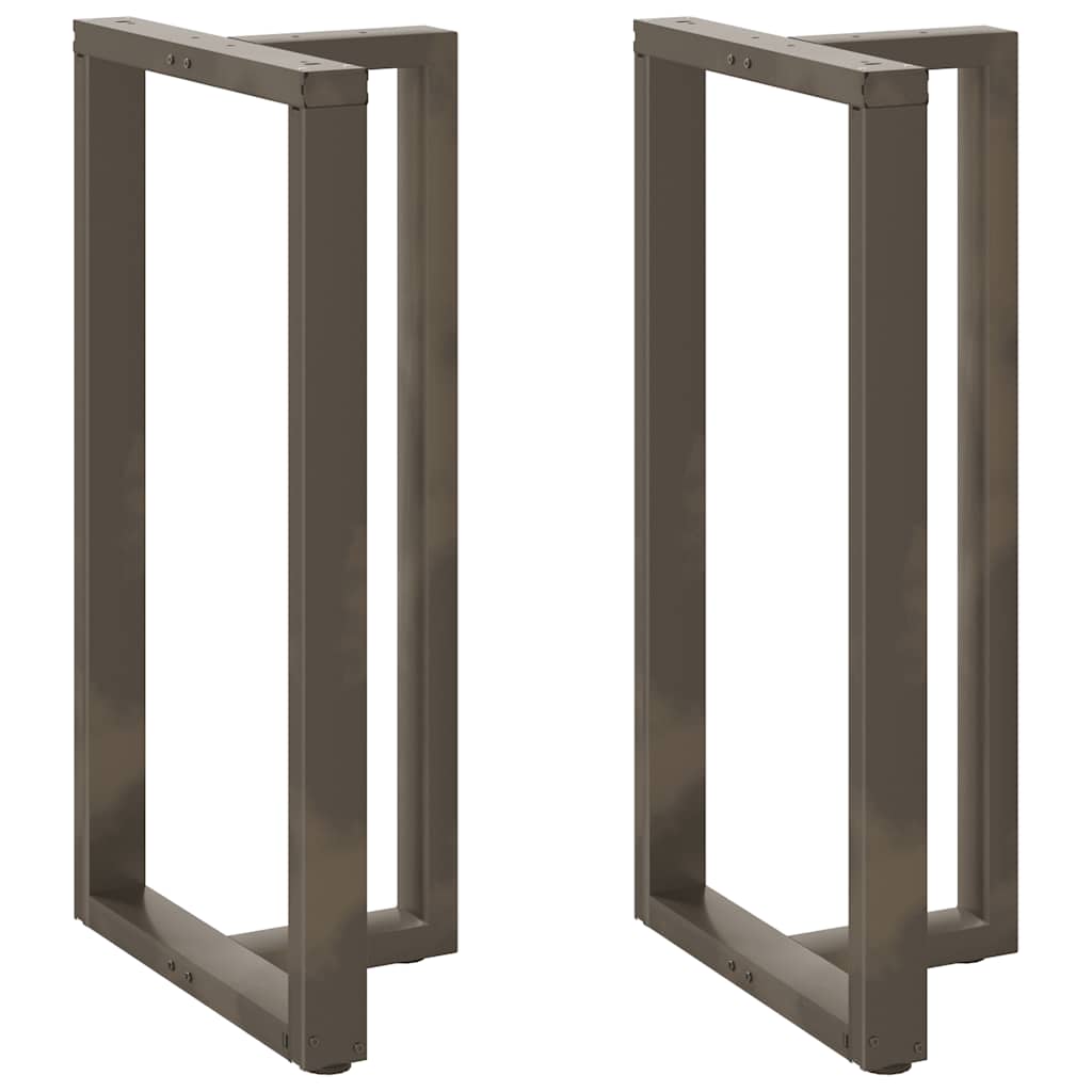 Gambe Tavolo Bar a T 2 pz Naturale 60x35x(111-112) cm Acciaio