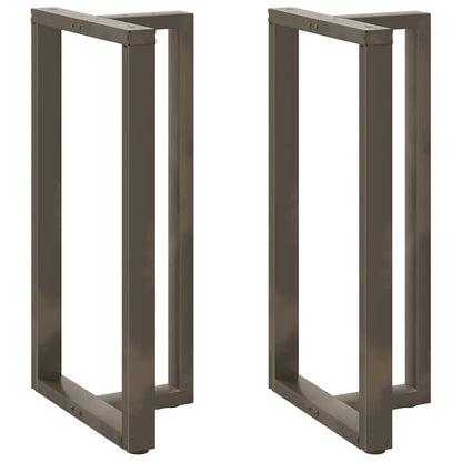 Gambe Tavolo Bar a T 2 pz Naturale 60x35x(111-112) cm Acciaio