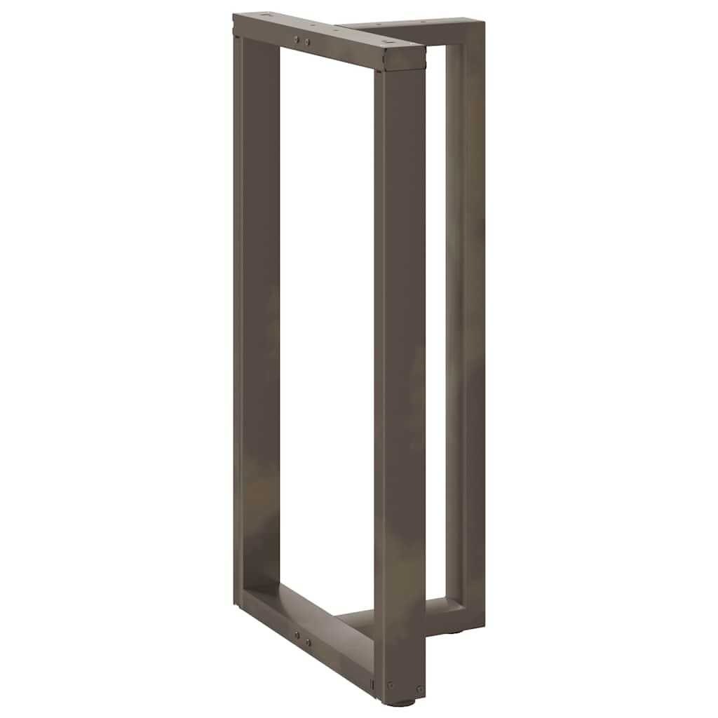 Gambe Tavolo Bar a T 2 pz Naturale 60x35x(111-112) cm Acciaio