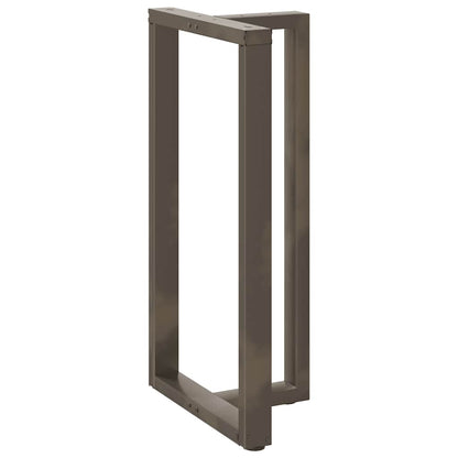 Gambe Tavolo Bar a T 2 pz Naturale 60x35x(111-112) cm Acciaio