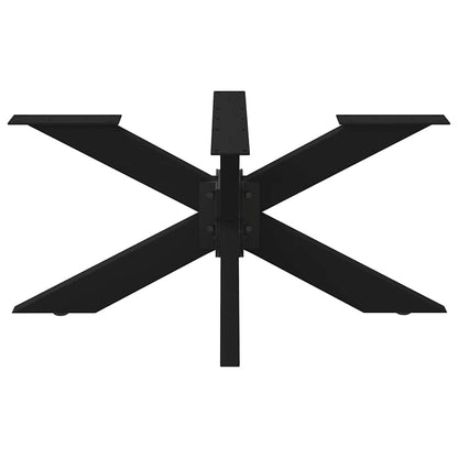 Gamba per tavolino da caffÃ¨ a forma di ragno nera 98x58x(42-43) cm in acciaio