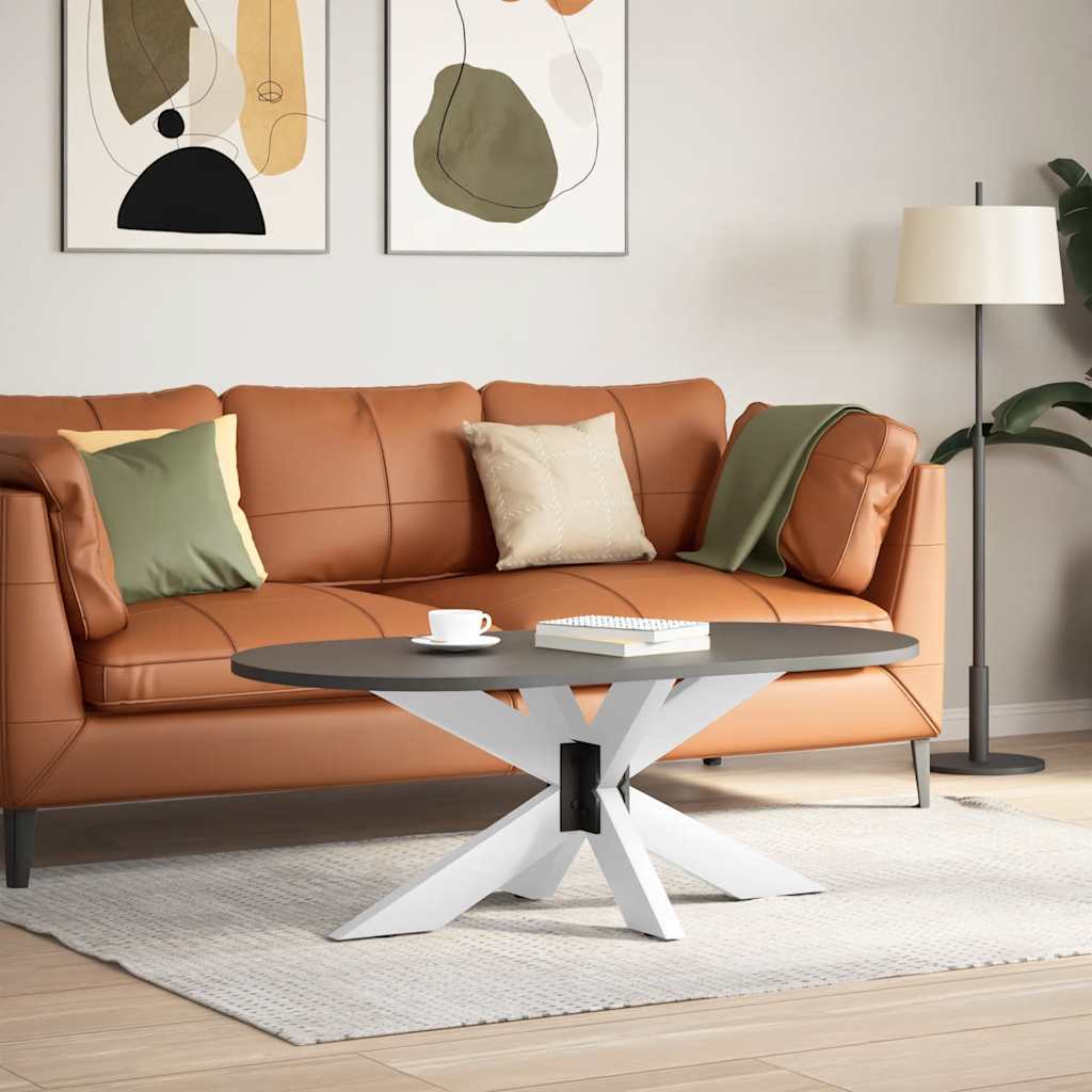 Gamba per tavolino da caffÃƒÆ’Ã‚Â¨ a forma di ragno bianca 98x58x(42-43) cm in acciaio