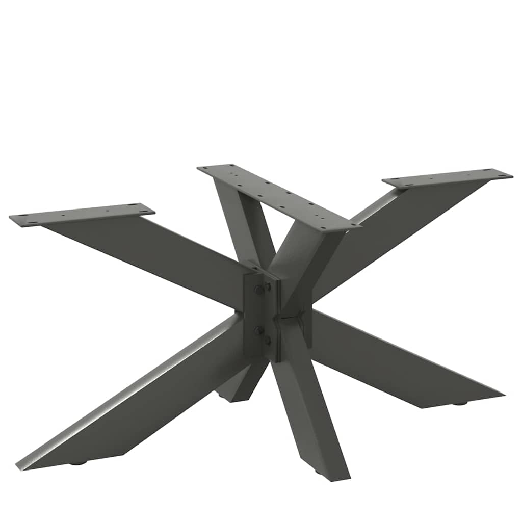 Gamba per tavolino da caffÃ¨ a forma di ragno antracite 98x58x(42-43) cm in acciaio