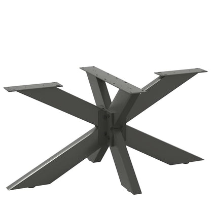Gamba per tavolino da caffÃ¨ a forma di ragno antracite 98x58x(42-43) cm in acciaio