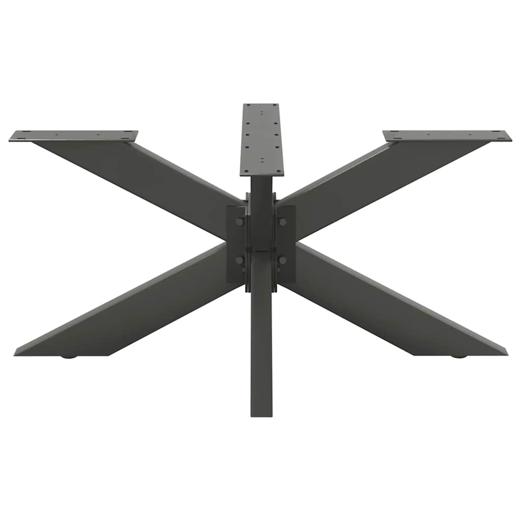 Gamba per tavolino da caffÃ¨ a forma di ragno antracite 98x58x(42-43) cm in acciaio