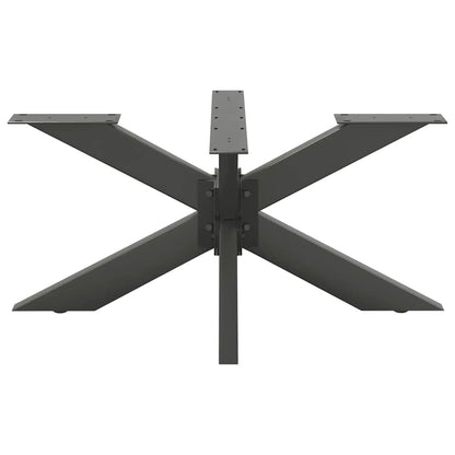 Gamba per tavolino da caffÃ¨ a forma di ragno antracite 98x58x(42-43) cm in acciaio