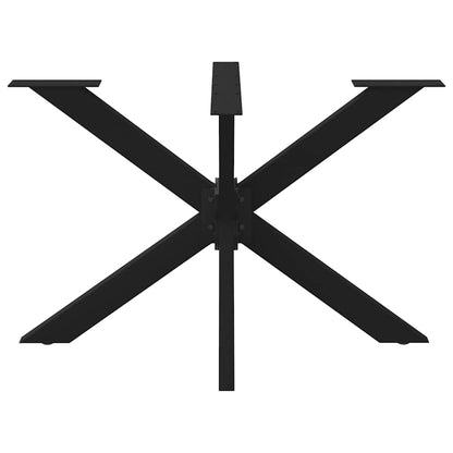 Gamba per Tavolo da Pranzo a Forma di Ragno Nero 150x78x(72-73) cm Acciaio