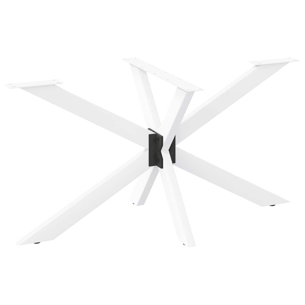 Gamba per Tavolo da Pranzo a Forma di Ragno Bianca 120x68x(72-73) cm Acciaio