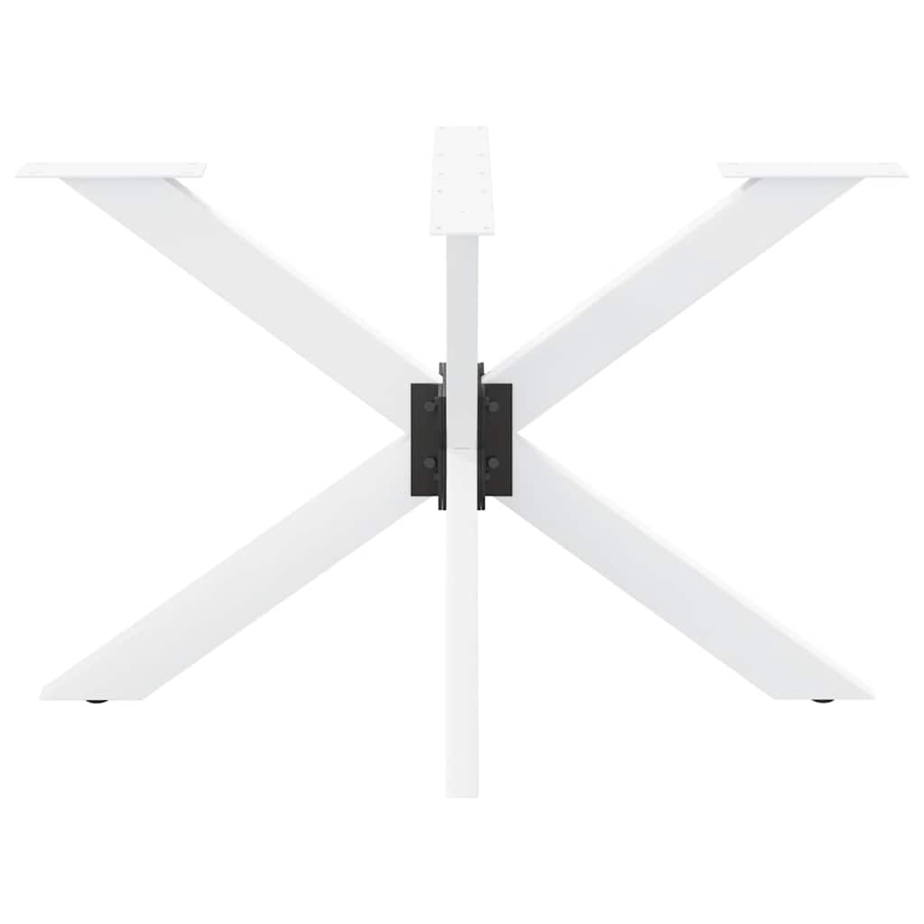 Gamba per Tavolo da Pranzo a Forma di Ragno Bianca 120x68x(72-73) cm Acciaio