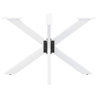 Gamba per Tavolo da Pranzo a Forma di Ragno Bianca 120x68x(72-73) cm Acciaio