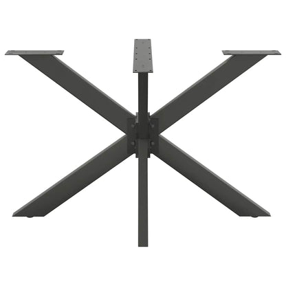 Gamba per Tavolo da Pranzo a Forma di Ragno Antracite 120x68x(72-73) cm Acciaio