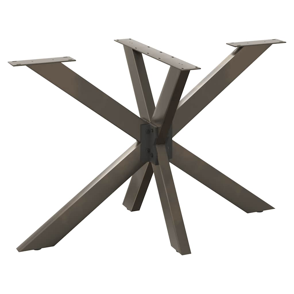 Gamba per Tavolo da Pranzo a Forma di Ragno Nero 120x68x(72-73) cm Acciaio