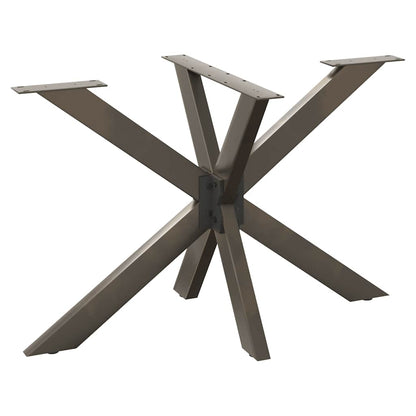 Gamba per Tavolo da Pranzo a Forma di Ragno Nero 120x68x(72-73) cm Acciaio