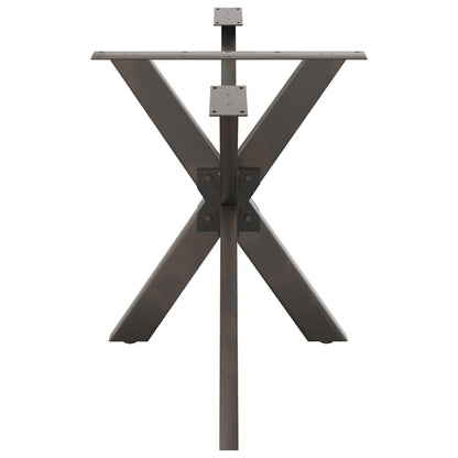 Gamba per Tavolo da Pranzo a Forma di Ragno Nero 120x68x(72-73) cm Acciaio
