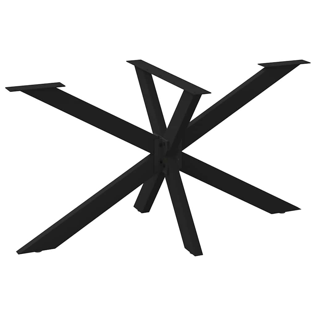 Gamba per Tavolo da Pranzo a Forma di Ragno Nero 150x78x(72-73) cm Acciaio