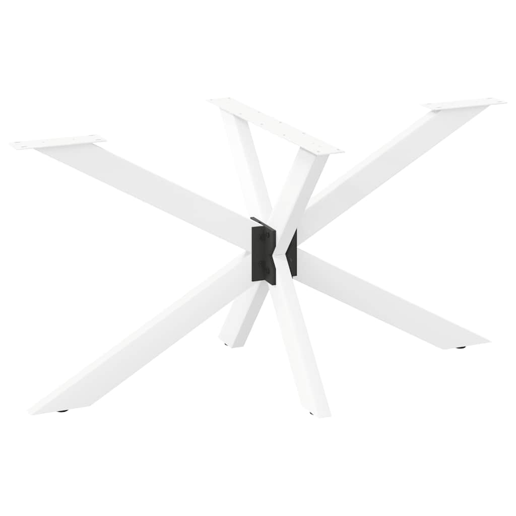 Gamba per Tavolo da Pranzo a Forma di Ragno Bianca 150x78x(72-73) cm Acciaio