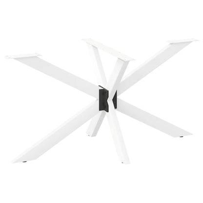 Gamba per Tavolo da Pranzo a Forma di Ragno Bianca 150x78x(72-73) cm Acciaio