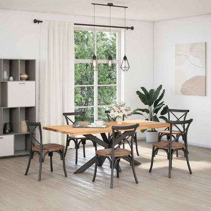 Gamba per Tavolo da Pranzo a Forma di Ragno Antracite 150x78x(72-73) cm Acciaio