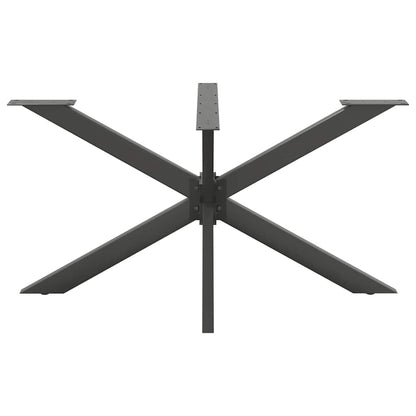 Gamba per Tavolo da Pranzo a Forma di Ragno Antracite 150x78x(72-73) cm Acciaio