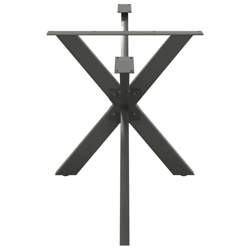 Gamba per Tavolo da Pranzo a Forma di Ragno Antracite 150x78x(72-73) cm Acciaio