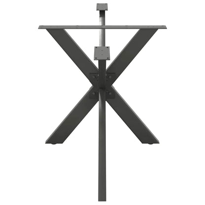 Gamba per Tavolo da Pranzo a Forma di Ragno Antracite 150x78x(72-73) cm Acciaio